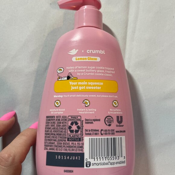 Dove Crumbl Moisturizing Liquid Hand Wash in Lemon Glaze 12 fl.oz. Limited Ed. - Picture 2 of 2